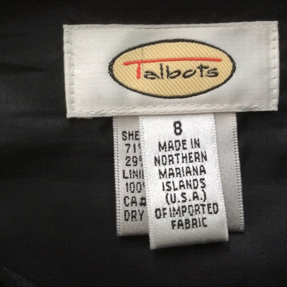 Talbots Black Skirt w/ Back Ruffle - Size 8 - Picture 8 of 12